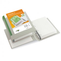 Raccoglitore personalizzabile Stelvio TI - 4 anelli tondi 13 mm - dorso 2 cm - 22 x 30 cm - bianco - Sei Rota