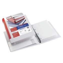 Raccoglitore personalizzabile Stelvio TI - 4 anelli a D 50 mm - dorso 7,5 cm - 22 x 30 cm - blu - Sei Rota