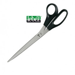 Forbici - 25 cm - lama in acciaio inox - impugnatura asimmetrica - nero - Lebez