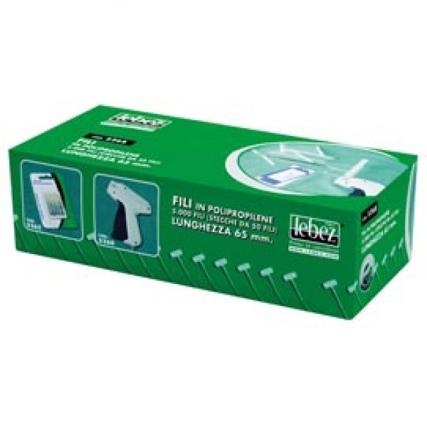 Fili per sparafili Lebez 5260 - PPL - 40 mm - trasparente - Lebez - conf. 5000 pezzi Fili per sparafili Lebez 5260 - PPL - 40 mm - trasparente - Lebez - conf. 5000 pezzi