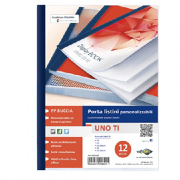 Portalistini personalizzabile Uno TI - 22 x 30 cm - 12 buste - blu - Sei Rota Portalistini personalizzabile Uno TI - 22 x 30 cm - 12 buste - blu - Sei Rota