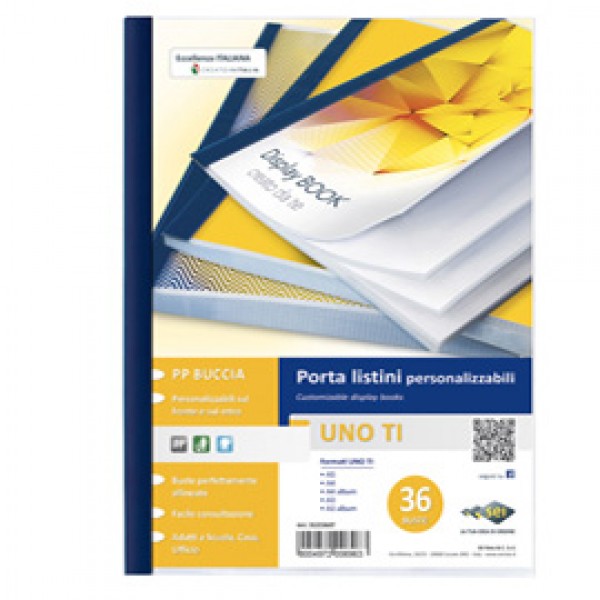 Portalistini personalizzabile Uno TI - 22 x 30 cm - 36 buste - blu - Sei Rota Portalistini personalizzabile Uno TI - 22 x 30 cm - 36 buste - blu - Sei Rota