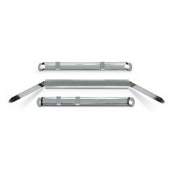 Pressini fermafogli - metallo - 12 x 80 mm - Lebez - conf. 50 pezzi