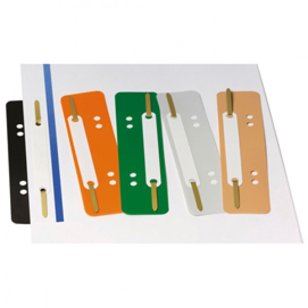 Pressini fermafogli - con linguette in metallo - 38 x 150 mm - colori assortiti - Lebez - conf. 250 pezzi Pressini fermafogli - con linguette in metallo - 38 x 150 mm - colori assortiti - Lebez - conf. 250 pezzi