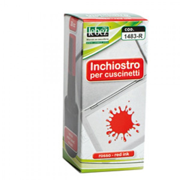 Inchiostro per cuscinetti - 30 ml - senza olio - rosso - Lebez Inchiostro per cuscinetti - 30 ml - senza olio - rosso - Lebez