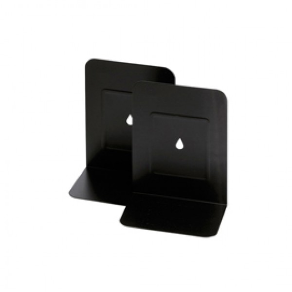 Coppia reggilibri - metallo - 13,5 x 17,5 cm nero - Lebez Coppia reggilibri - metallo - 13,5 x 17,5 cm nero - Lebez