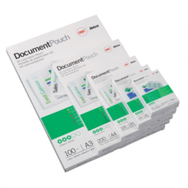 Pouches - A4 - 216 x 303 mm - 2 x 125 micron - GBC - conf. 100 pezzi Pouches - A4 - 216 x 303 mm - 2 x 125 micron - GBC - conf. 100 pezzi