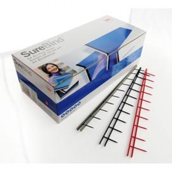 Pettini Surebind - 10 denti - 25 mm - nero - GBC - conf. 100 pezzi Pettini Surebind - 10 denti - 25 mm - nero - GBC - conf. 100 pezzi