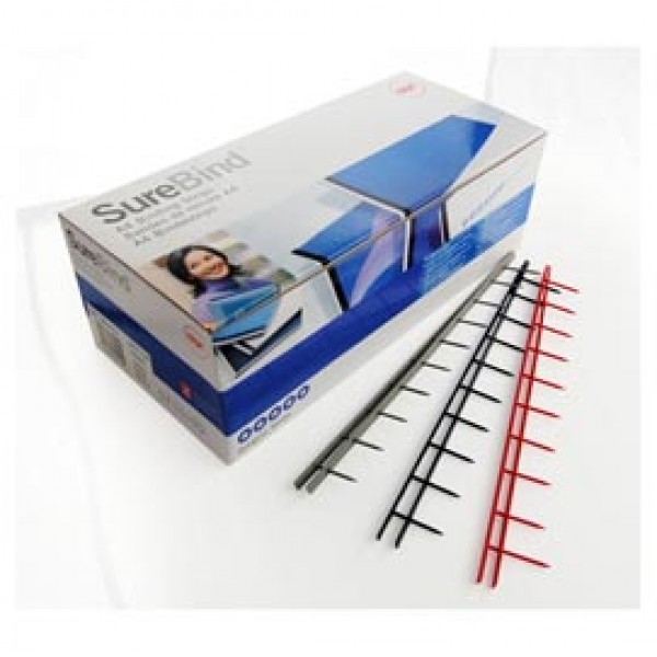 Pettini Surebind - 10 denti - 50 mm - nero - GBC - conf. 100 pezzi Pettini Surebind - 10 denti - 50 mm - nero - GBC - conf. 100 pezzi