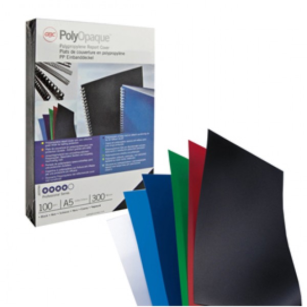 Copertine PolyOpaque - A4 - 300 micron - PPL - nero coprente - GBC - conf. 100 pezzi Copertine PolyOpaque - A4 - 300 micron - PPL - nero coprente - GBC - conf. 100 pezzi