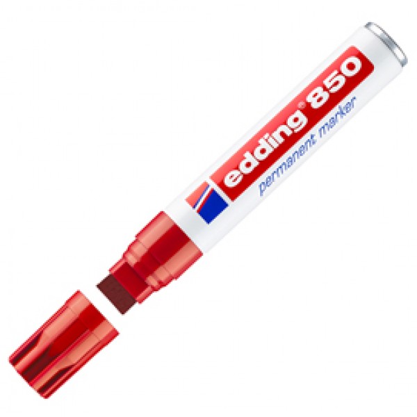 Marcatore permanente Edding 850 - punta 5 -16 mm - rosso - Edding