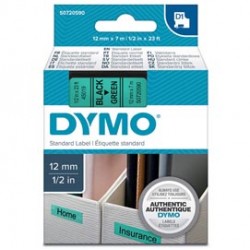 Nastro D1 450190 - 12 mm x 7 mt - nero/verde - Dymo