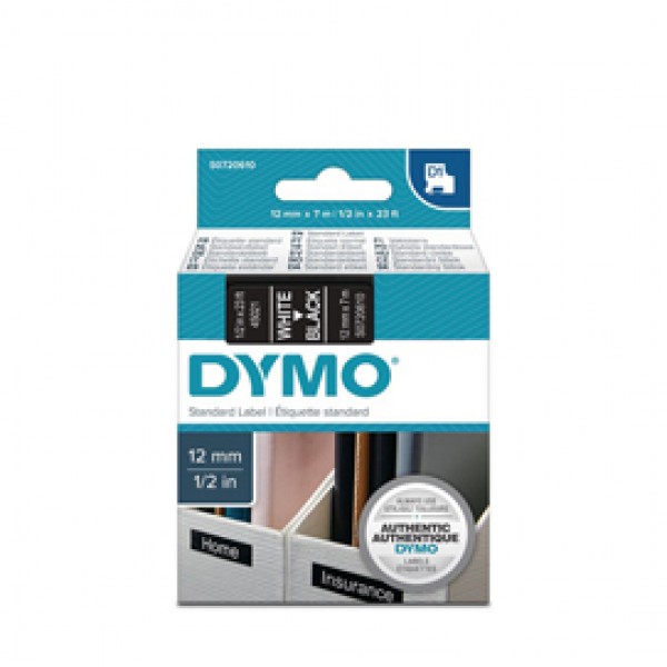 Nastro D1 450210 - 12 mm x 7 mt - bianco/nero - Dymo Nastro D1 450210 - 12 mm x 7 mt - bianco/nero - Dymo