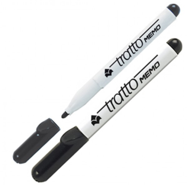 Pennarello Tratto Memo - a secco - per lavagne cancellabili - punta conica - tratto 2,5 mm - nero - Tratto Pennarello Tratto Memo - a secco - per lavagne cancellabili - punta conica - tratto 2,5 mm - nero - Tratto