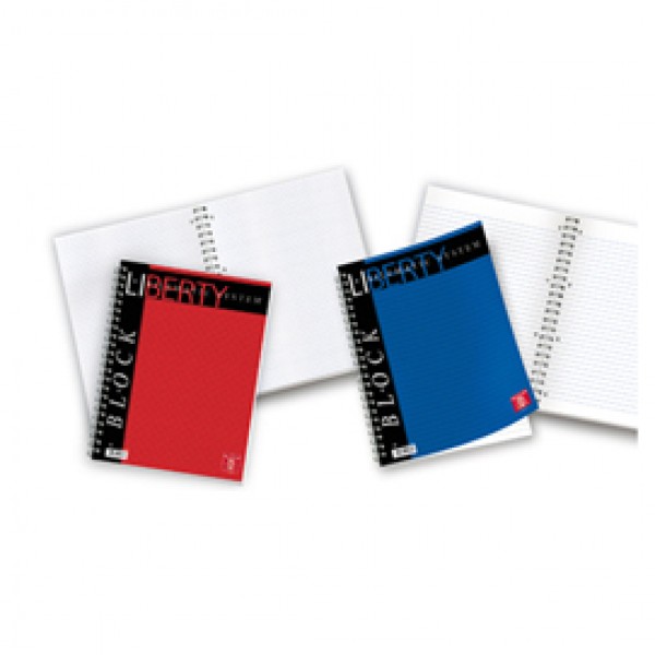 Blocco Liberty Block spirale - 1 rigo - 220 x 290 mm - 70 gr - 80 fogli - Pigna Blocco Liberty Block spirale - 1 rigo - 220 x 290 mm - 70 gr - 80 fogli - Pigna