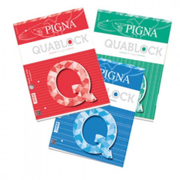 Blocco Quablock Original - ricambi forati - A4 - quadretti 4mm - 80 gr - 50 fogli - Pigna Blocco Quablock Original - ricambi forati - A4 - quadretti 4mm - 80 gr - 50 fogli - Pigna