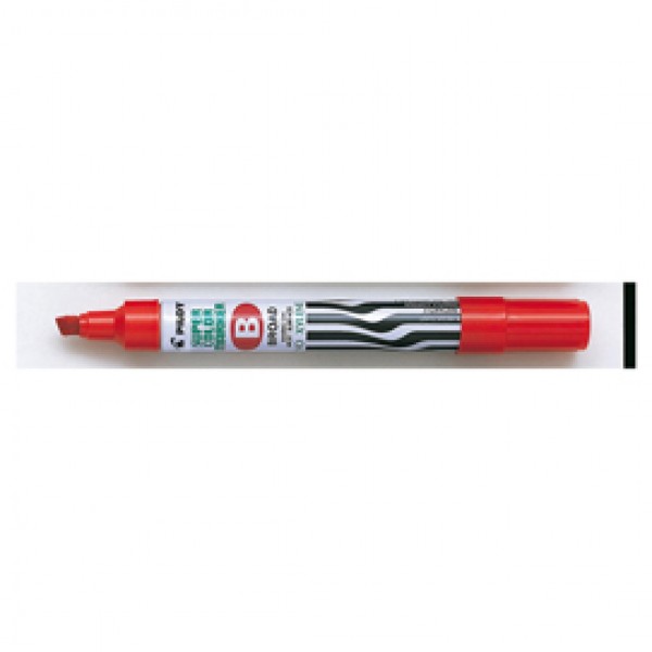 Marcatore Super Color - permanente - punta scalpello 5 mm - rosso - Pilot Marcatore Super Color - permanente - punta scalpello 5 mm - rosso - Pilot