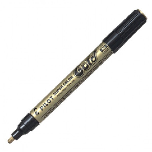 Marcatore a vernice Super Color - punta media 4,5 mm - oro - Pilot Marcatore a vernice Super Color - punta media 4,5 mm - oro - Pilot