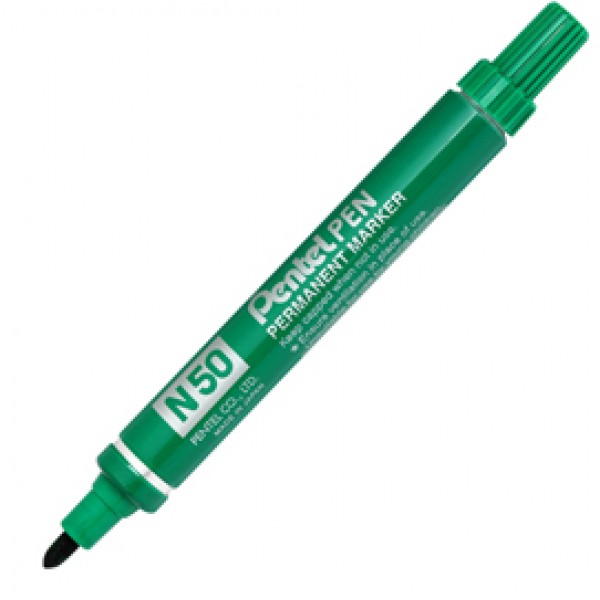 Marcatore permanente N50 - punta tonda - verde - Pentel Marcatore permanente N50 - punta tonda - verde - Pentel