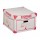 Scatola Storage - con coperchio - 38,5x26,4x39,7 cm - bianco e rosso - 1603 Esselte Dox