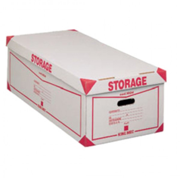 Scatola Storage - con coperchio - 38,5x26,4x75,5 cm - bianco e rosso - 1604 Esselte Dox