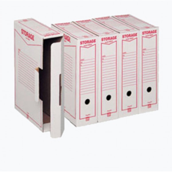 Scatola archivio Storage - A4 - 8,5x31,5x22,3 cm - bianco e rosso - 1601 Esselte Dox Scatola archivio Storage - A4 - 8,5x31,5x22,3 cm - bianco e rosso - 1601 Esselte Dox