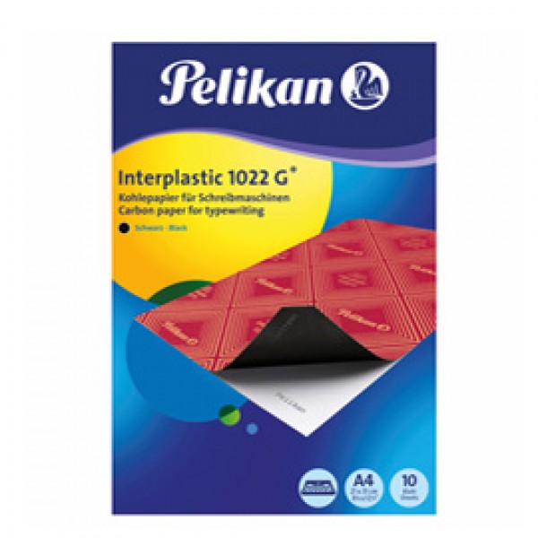 Carta carbone Interplastic® 1022G® - 21x31 cm - nero - Pelikan - conf. 10 fogli Carta carbone Interplastic® 1022G® - 21x31 cm - nero - Pelikan - conf. 10 fogli