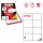 Etichetta adesiva C512 - permanente - 105x74,25 mm - 8 etichette per foglio - bianco - Markin - scatola 100 fogli A4