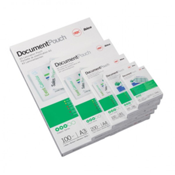 Pouches - swiss card - 81x119 mm - 2x125 micron - GBC - scatola 100 pezzi Pouches - swiss card - 81x119 mm - 2x125 micron - GBC - scatola 100 pezzi