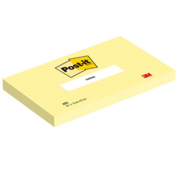 Blocco foglietti - 655 - 76 x 127 mm - giallo Canary™ - 100 fogli - Post it®