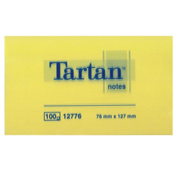 Blocco foglietti - giallo pastello - 76 x 127mm - 63gr - 100 fogli - Tartan™