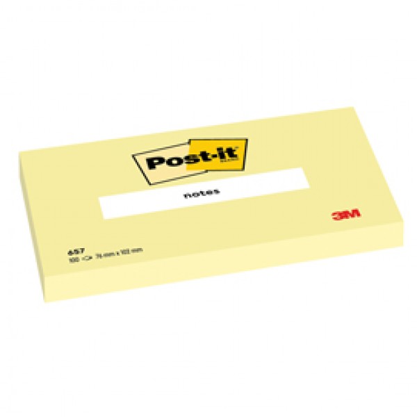 Blocco foglietti - 657 - 76 x 102 mm - giallo Canary™ - 100 fogli - Post it®