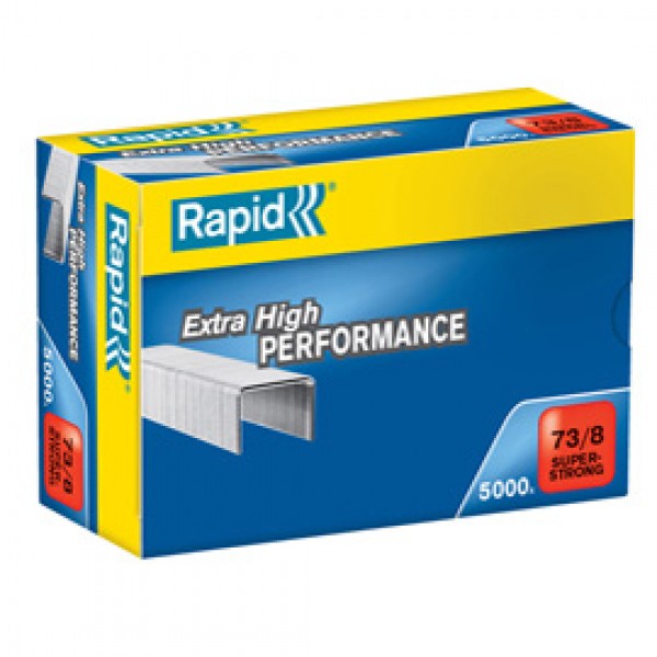 Punti Rapid Super Strong - 73/8 - acciaio zincato - metallo - Rapid - conf. 5000 pezzi Punti Rapid Super Strong - 73/8 - acciaio zincato - metallo - Rapid - conf. 5000 pezzi