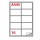 Etichetta adesiva A445 - permanente - 99,6x57 mm - 10 etichette per foglio - bianco - Markin - scatola 100 fogli A4