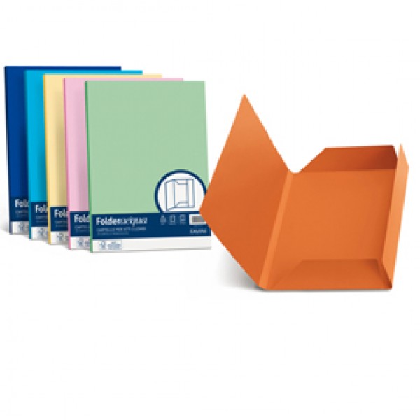 Cartelline 3 lembi Luce - 200 gr - 24,5x34,5 cm - arancio - Favini - conf. 25 pezzi Cartelline 3 lembi Luce - 200 gr - 24,5x34,5 cm - arancio - Favini - conf. 25 pezzi