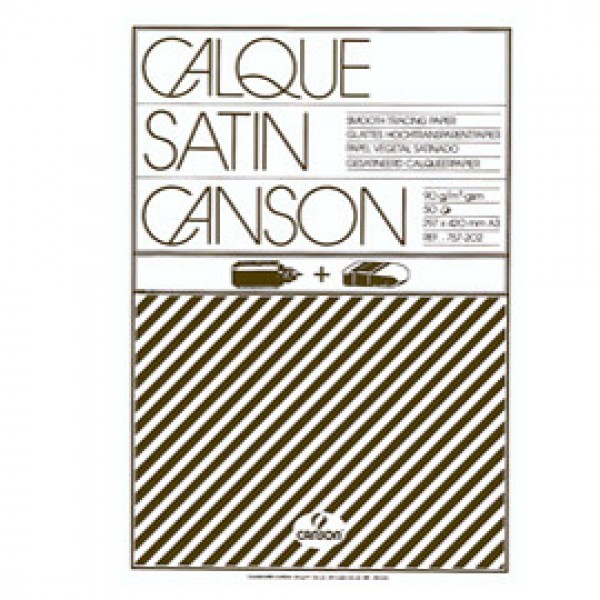 Blocco carta lucida satinata per disegno manuale - A3 - 50 fogli - 90gr - Canson Blocco carta lucida satinata per disegno manuale - A3 - 50 fogli - 90gr - Canson