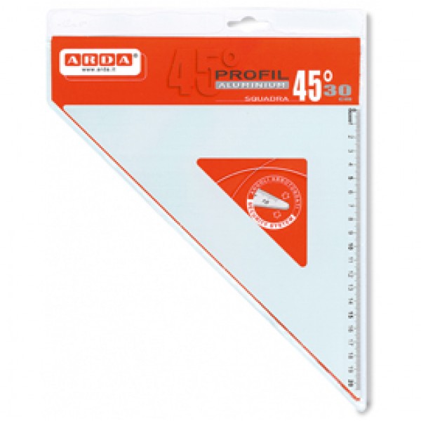 Squadra linea Profil - alluminio - 45gradi - 30cm - Arda Squadra linea Profil - alluminio - 45gradi - 30cm - Arda