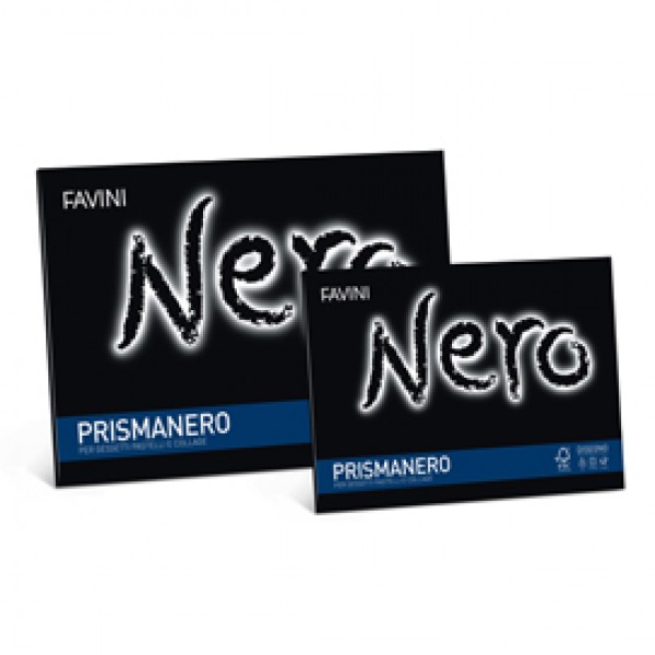 Album Prismanero - 24x33cm - 10 fogli - 128gr - monoruvido - Favini
