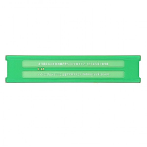 Normografo lettere e cifre Uni - 2,5mm - verde - Arda Normografo lettere e cifre Uni - 2,5mm - verde - Arda