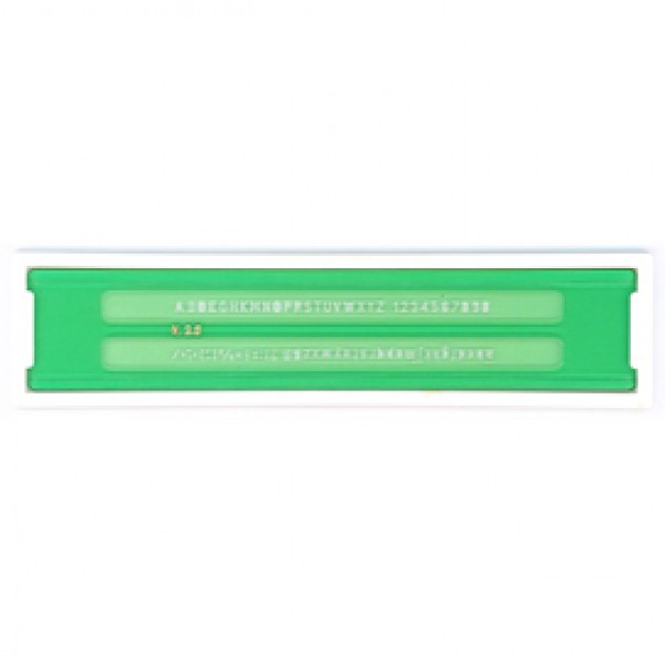 Normografo lettere e cifre Uni - 3,5mm - verde - Arda Normografo lettere e cifre Uni - 3,5mm - verde - Arda