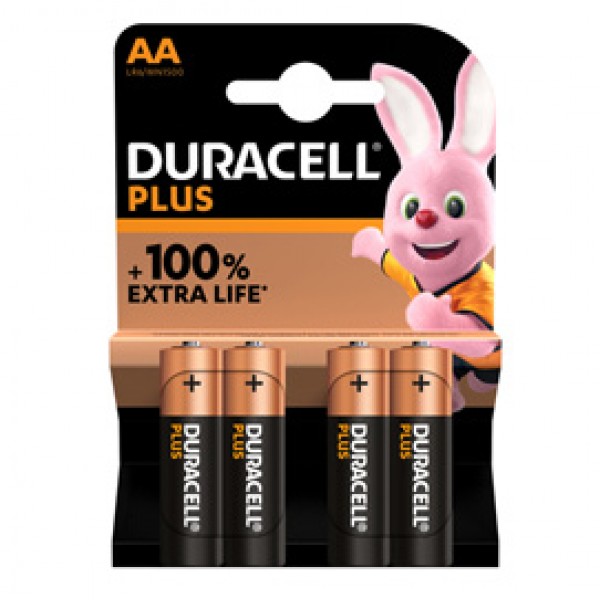 Pile Stilo AA Plus100 - MN1500 - Duracell - blister 4 pezzi Pile Stilo AA Plus100 - MN1500 - Duracell - blister 4 pezzi
