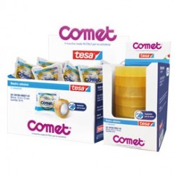 Nastro adesivo - 10 mt x 15 mm - cellophane - trasparente - Comet