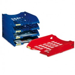 Vaschetta portacorrispondenza forata E040 - 26x34,5x6,5 cm - rosso - Fellowes