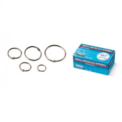Anelli metallici - 4 cm - per rilegatura - Lebez - conf. 100 pezzi