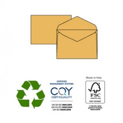 Busta Giallo Postale - gommata - 18 x 24 cm - 80 gr - carta riciclata FSC - giallo - Pigna Envelopes - conf. 500 pezzi