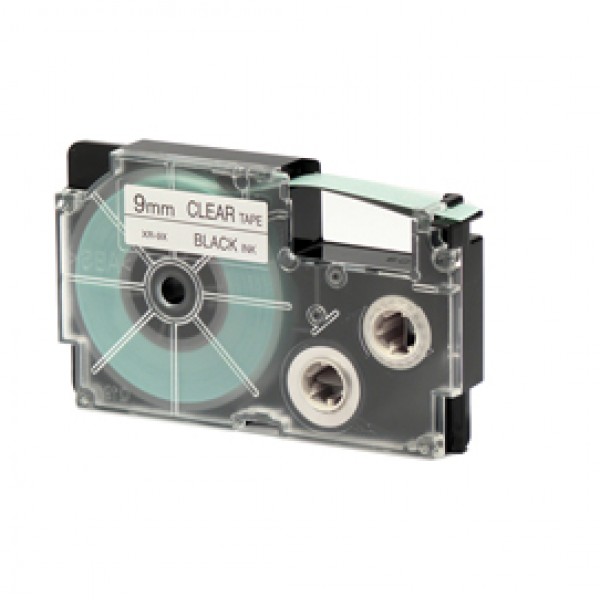 Nastro - 9 mm x 8 mt - nero/trasparente - Casio Nastro - 9 mm x 8 mt - nero/trasparente - Casio