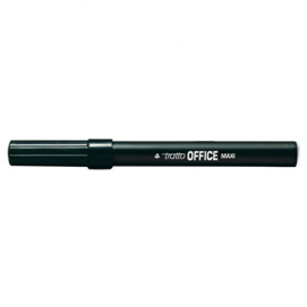 Pennarelli Office punta feltro - punta maxi - tratto 0,80-2,00mm - nero  - Tratto - conf. 12 pezzi