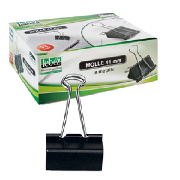 Molle Double Clips - 2,5 cm - nero - Lebez - conf. 12 pezzi Molle Double Clips - 2,5 cm - nero - Lebez - conf. 12 pezzi