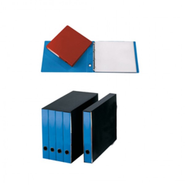 Gruppo 4 portatabulati - ad anelli - dorso 5 cm - 31,5x42 cm - azzurro - Cartotecnica del Garda Gruppo 4 portatabulati - ad anelli - dorso 5 cm - 31,5x42 cm - azzurro - Cartotecnica del Garda