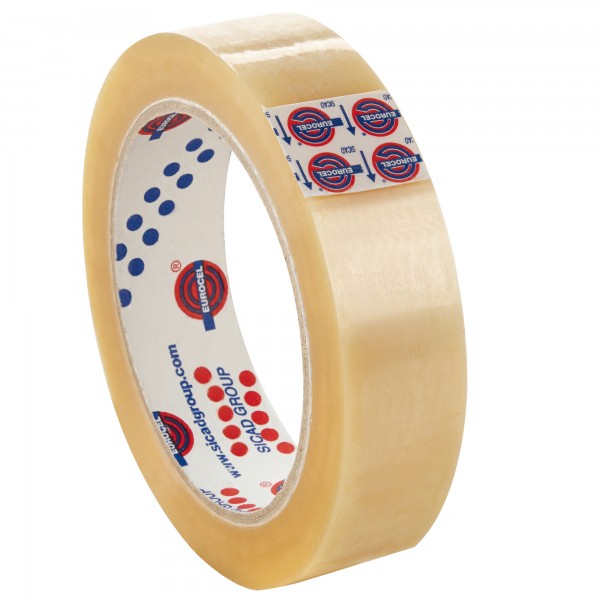 Nastro adesivo 330 - 2,5 cm x 66 m - PVC - trasparente - Eurocel Nastro adesivo 330 - 2,5 cm x 66 m - PVC - trasparente - Eurocel